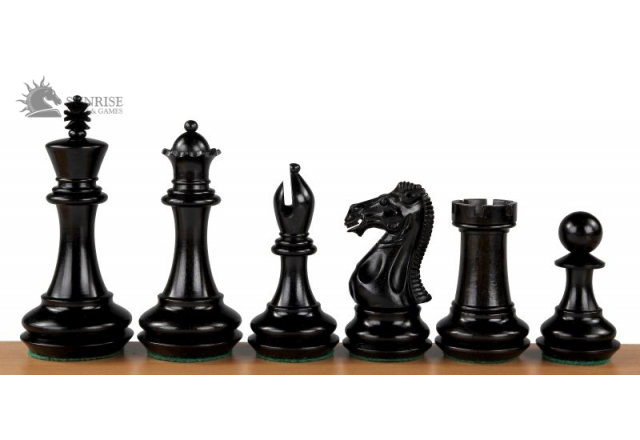Piezas de ajedrez CHAMPFERED ÉBANO 4